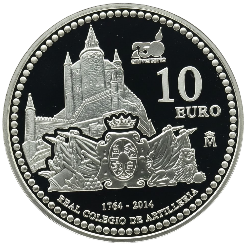 Proof 10 euro España 2014 - Colegio de Artillería (en capsula)