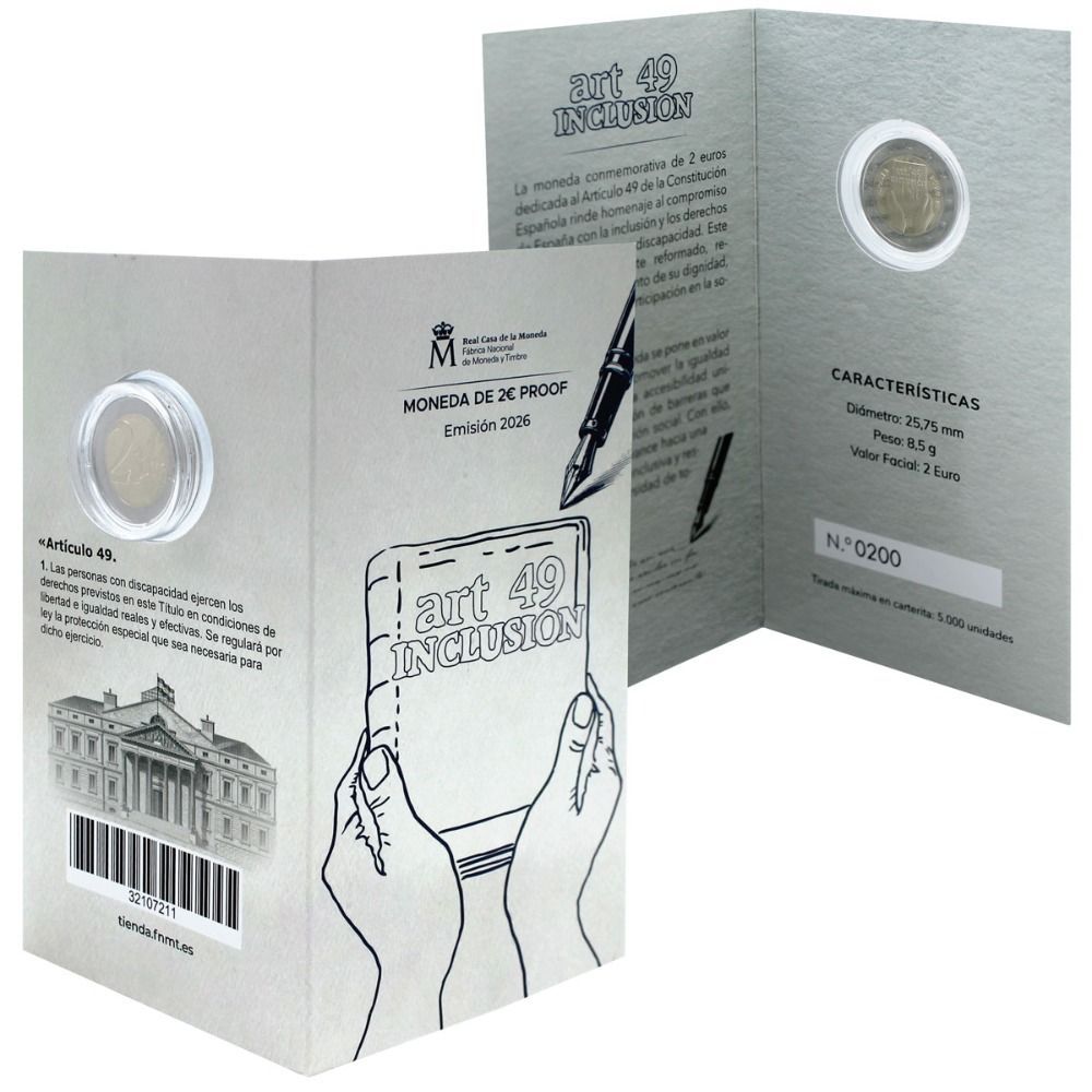 Proof 2 euro España 2026 - Inclusion (Preventa)