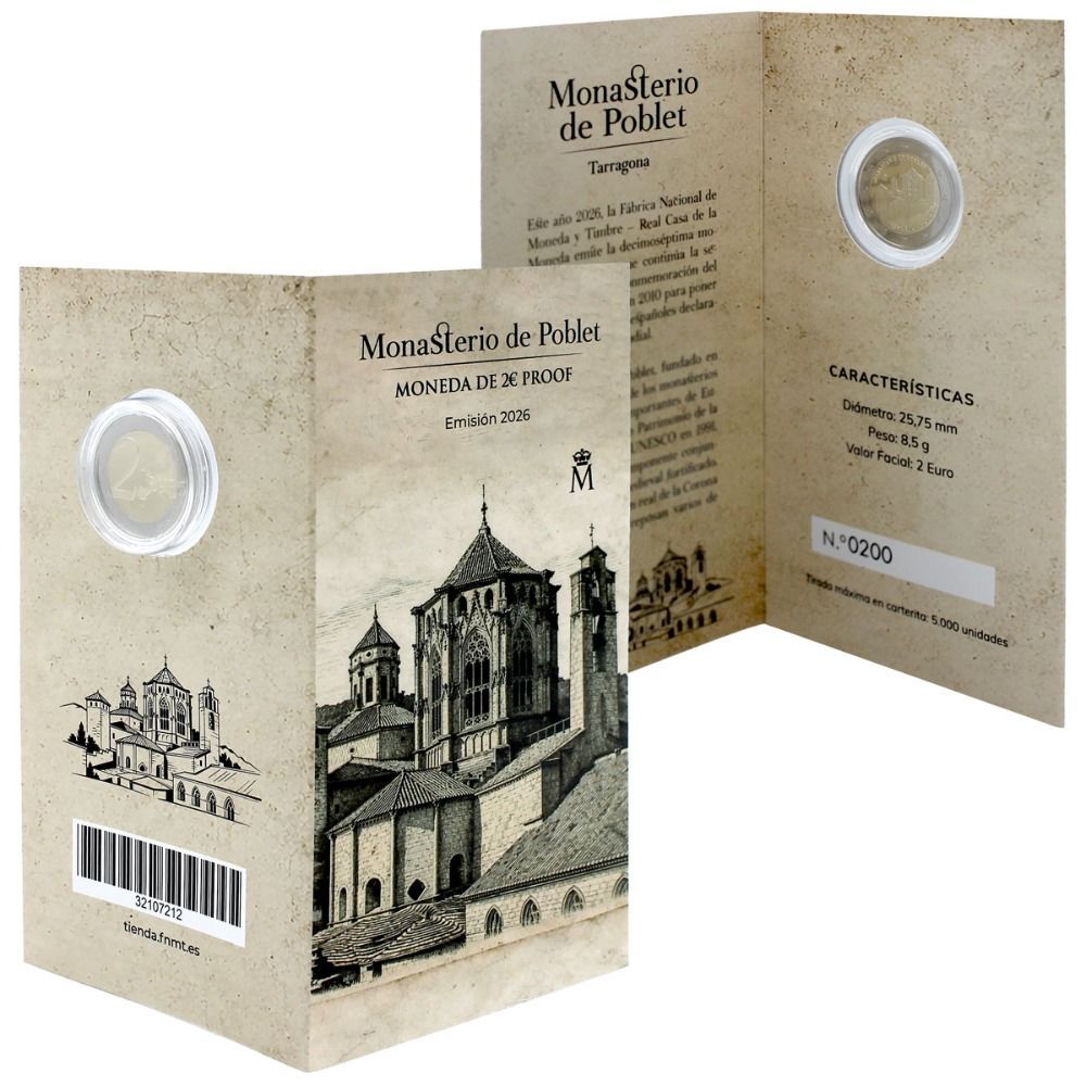 Proof 2 euro España 2026 - Monasterio de Poblet (Preventa)