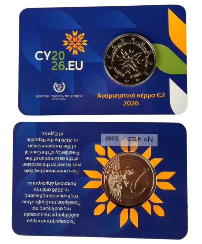 Coincard 2 euro Chipre 2026 - Presidencia del Consejo de la Unión Europea Coincard 2 euro Chipre 2026 - Presidencia del Consejo de la Unión Europea