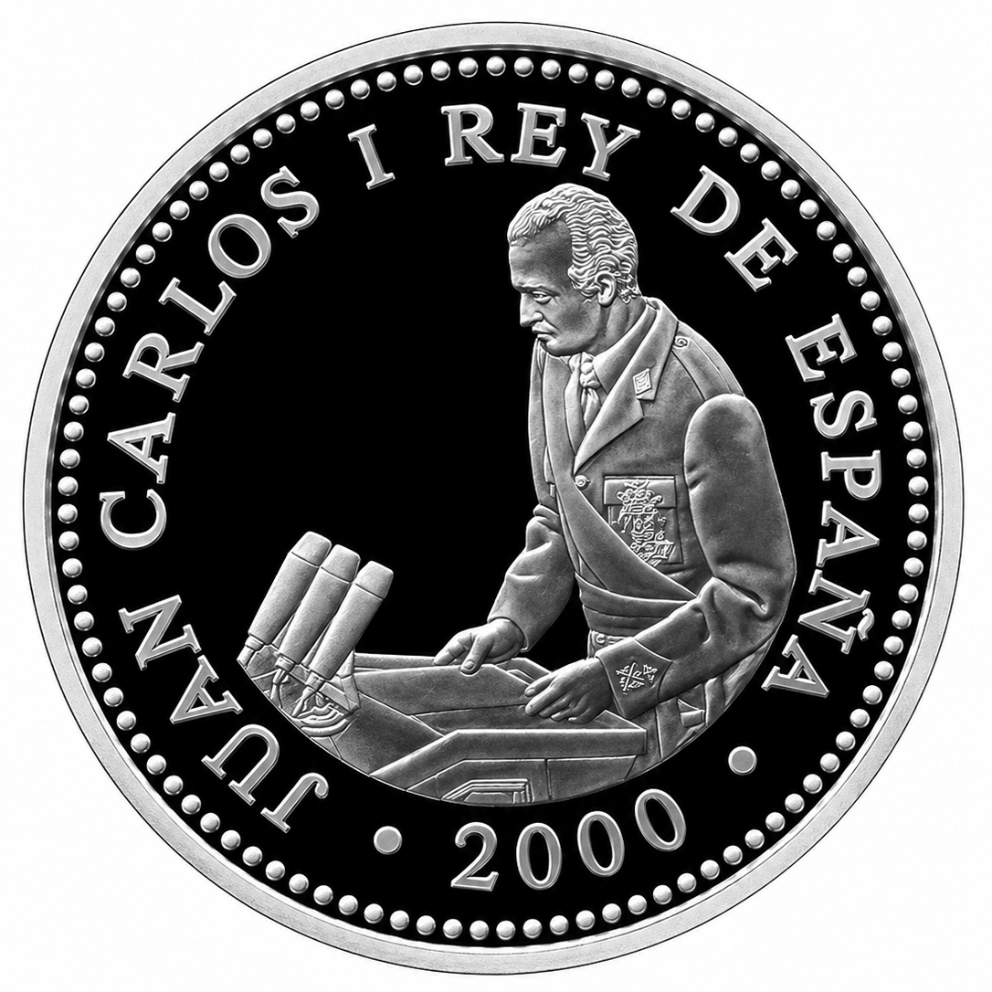 Proof 2000 Pesetas España 2000 - XXV Aniversario de la Proclamacion de S.M. el Rey D. Juan Carlos I