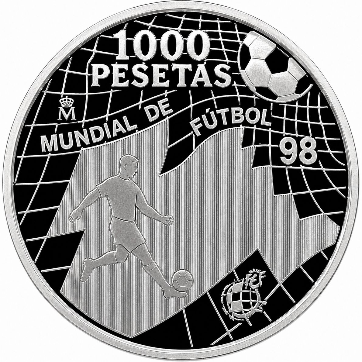 Proof 1000 Pesetas España 1998 - Mundial 98