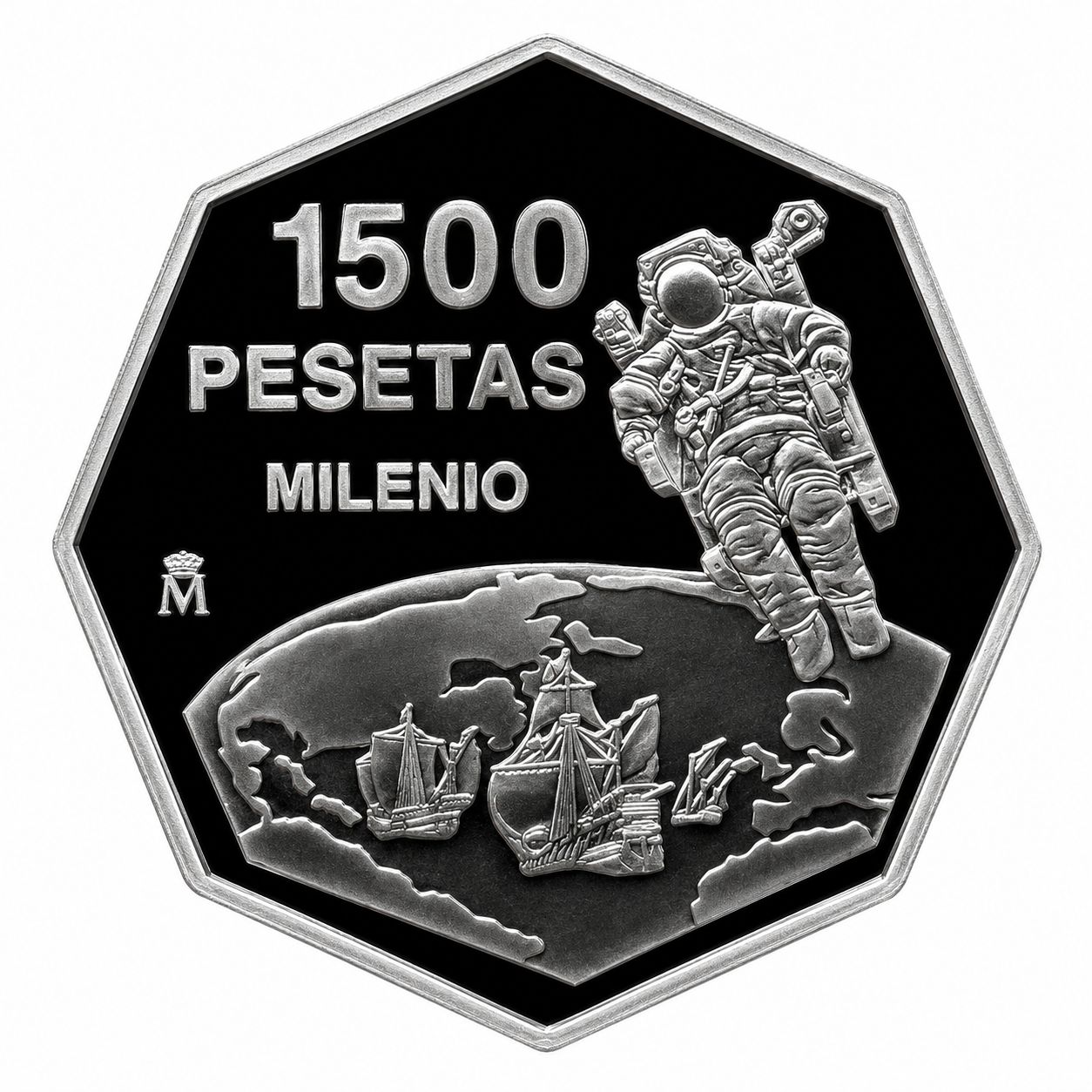 Proof 1500 Pesetas España 1999 - Milenio