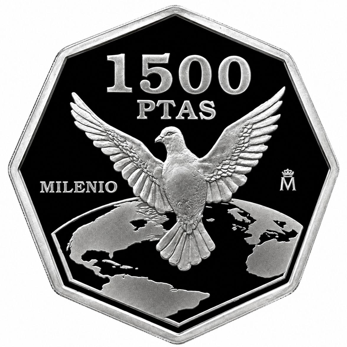 Proof 1500 Pesetas España 2000 - Milenio Paz