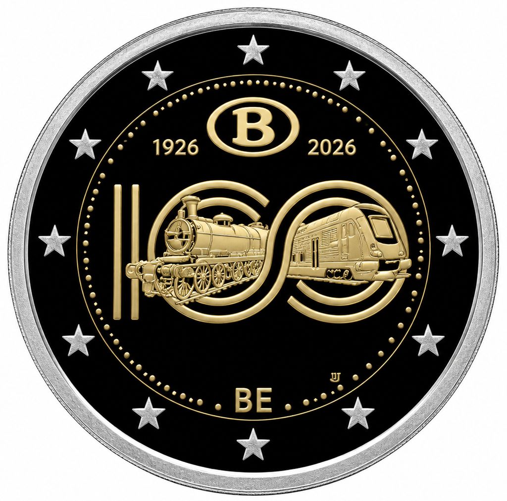 Proof 2 euro Belgica 2026 - 100 años del NMBS