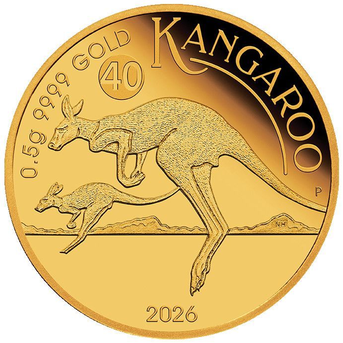 0,5g de oro Australia 2026 - Australian Kangaroo 0,5g de oro Australia 2026 - Australian Kangaroo