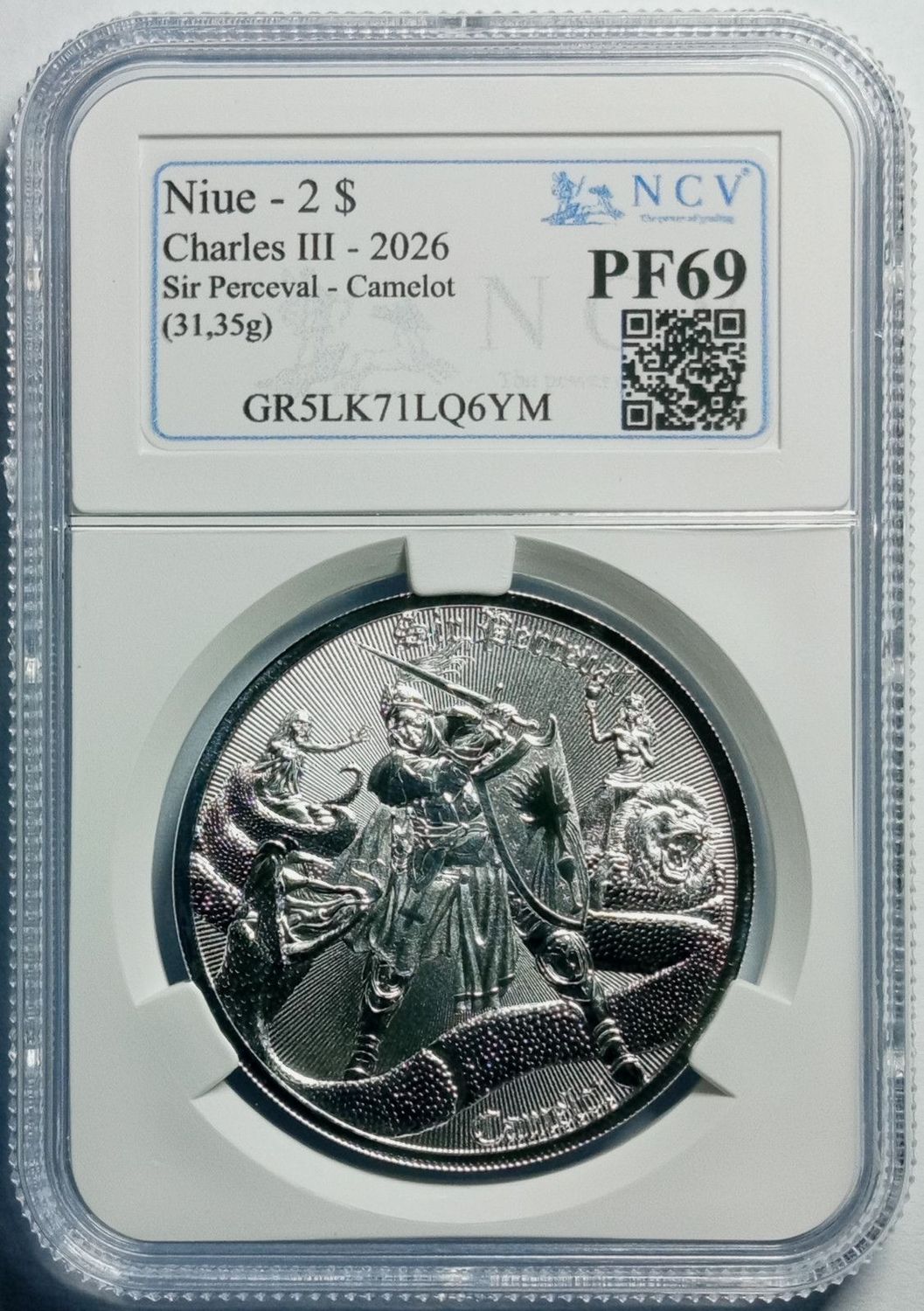 1 onza Niue 2026 - Camelot de SIR PERCIVAL - Asturmint 1 onza Niue 2026 - Camelot de SIR PERCIVAL - Asturmint