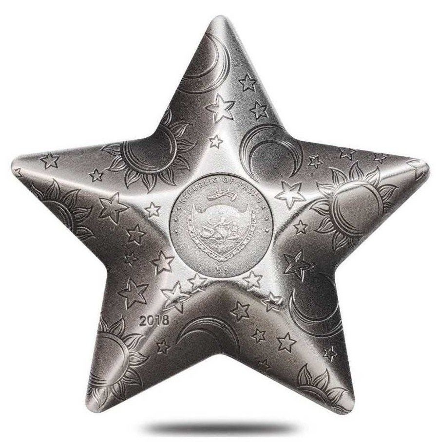 1 onza Palau 2018 - Estrella centelleante 1 onza Palau 2018 - Estrella centelleante