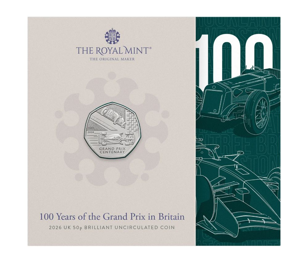 0.50 Pound Reino Unido 2026 - 100 años del Grand Prix (Preventa) 0.50 Pound Reino Unido 2026 - 100 años del Grand Prix (Preventa)