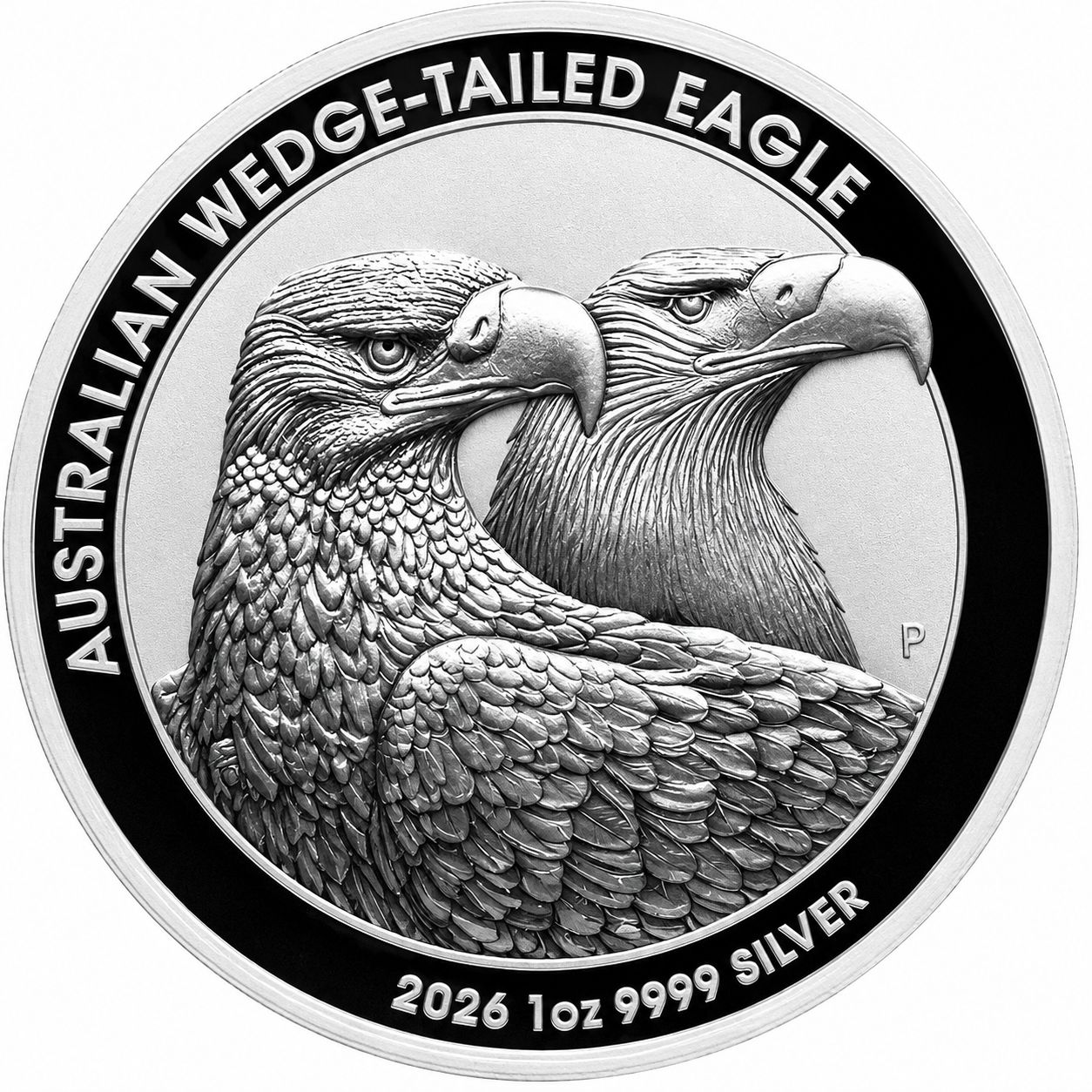 Reverso moneda de plata 1 onza Australia 2026 Aguila de cola de cuña