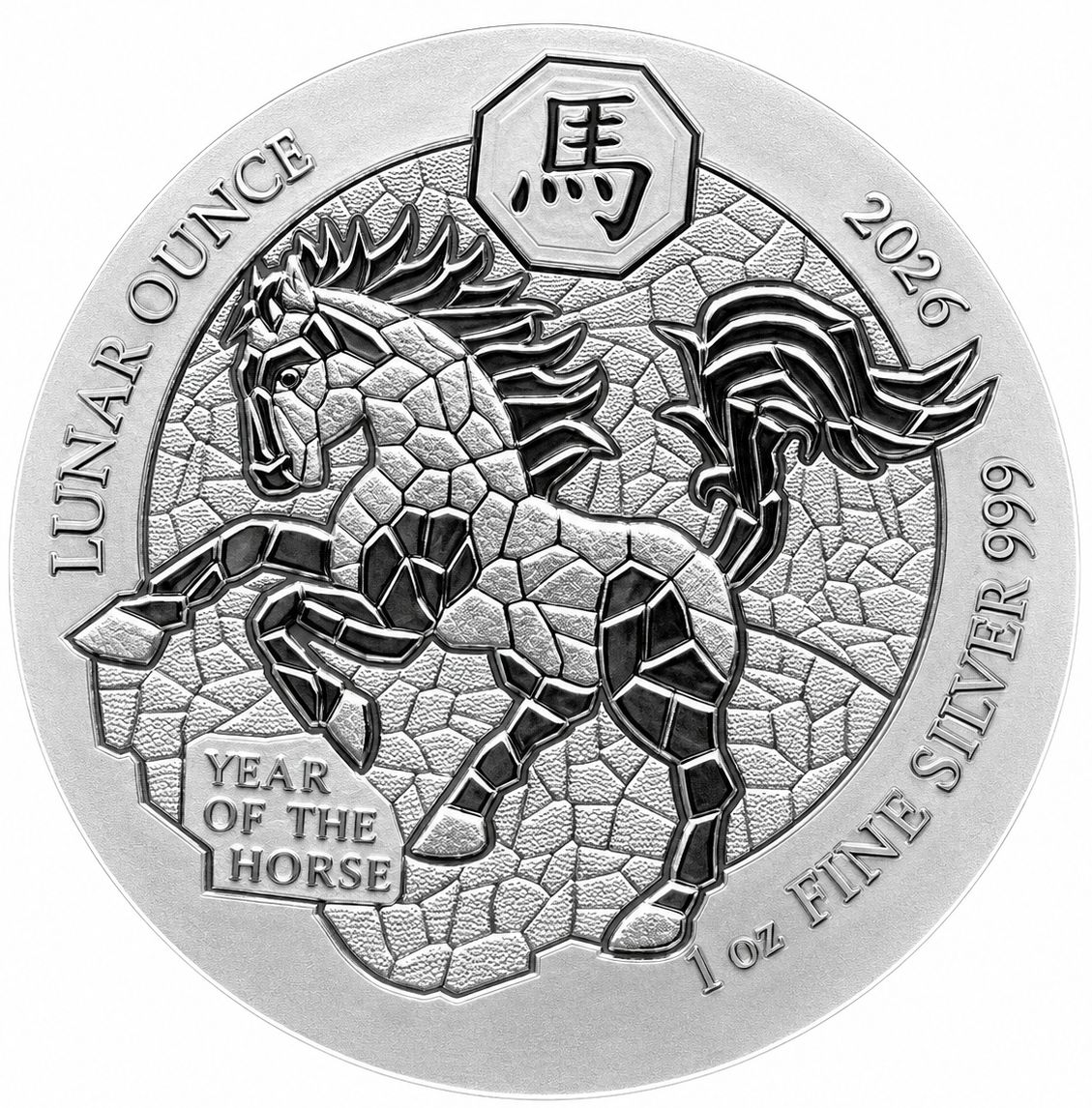 1 onza Ruanda 2026 - Lunar Año del Caballo 1 onza Ruanda 2026 - Lunar Año del Caballo