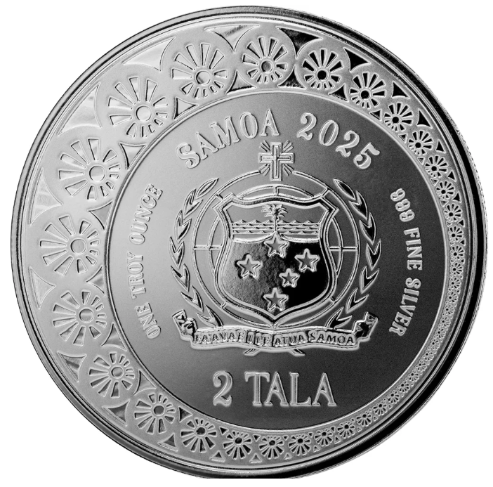 1 onza Samoa 2025 - Sirena y Perla