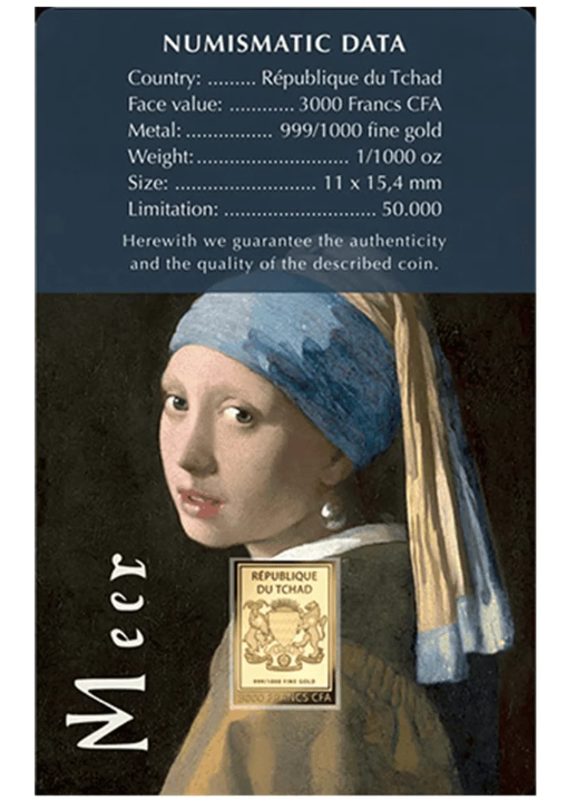 1/1000 oz Oro Chad 2023 - Vermeer 
