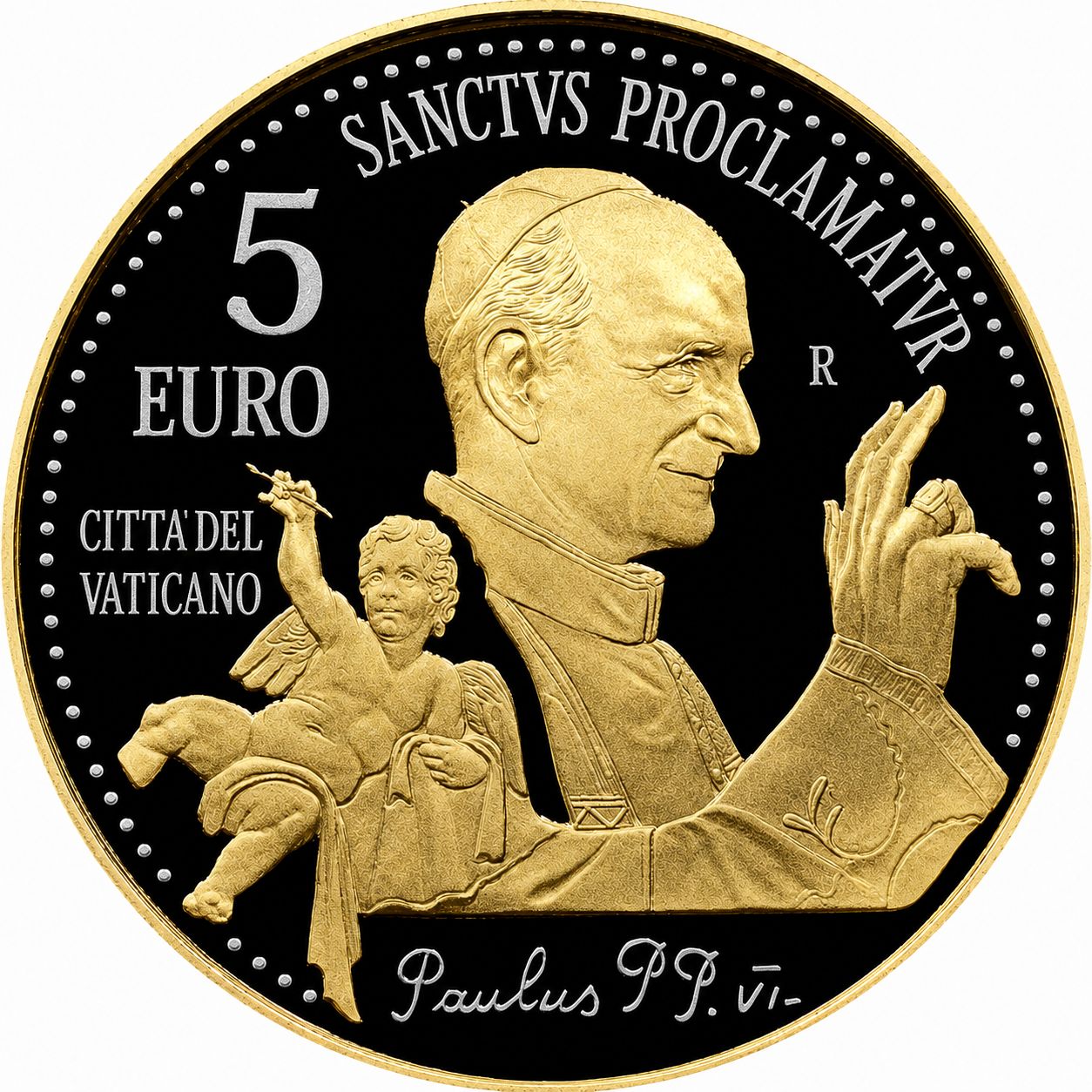 Proof 5 euro Vaticano 2025 - Canonización del Papa Pablo VI 