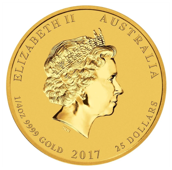1/4 Onza de oro Australia 2017 - Lunar II 