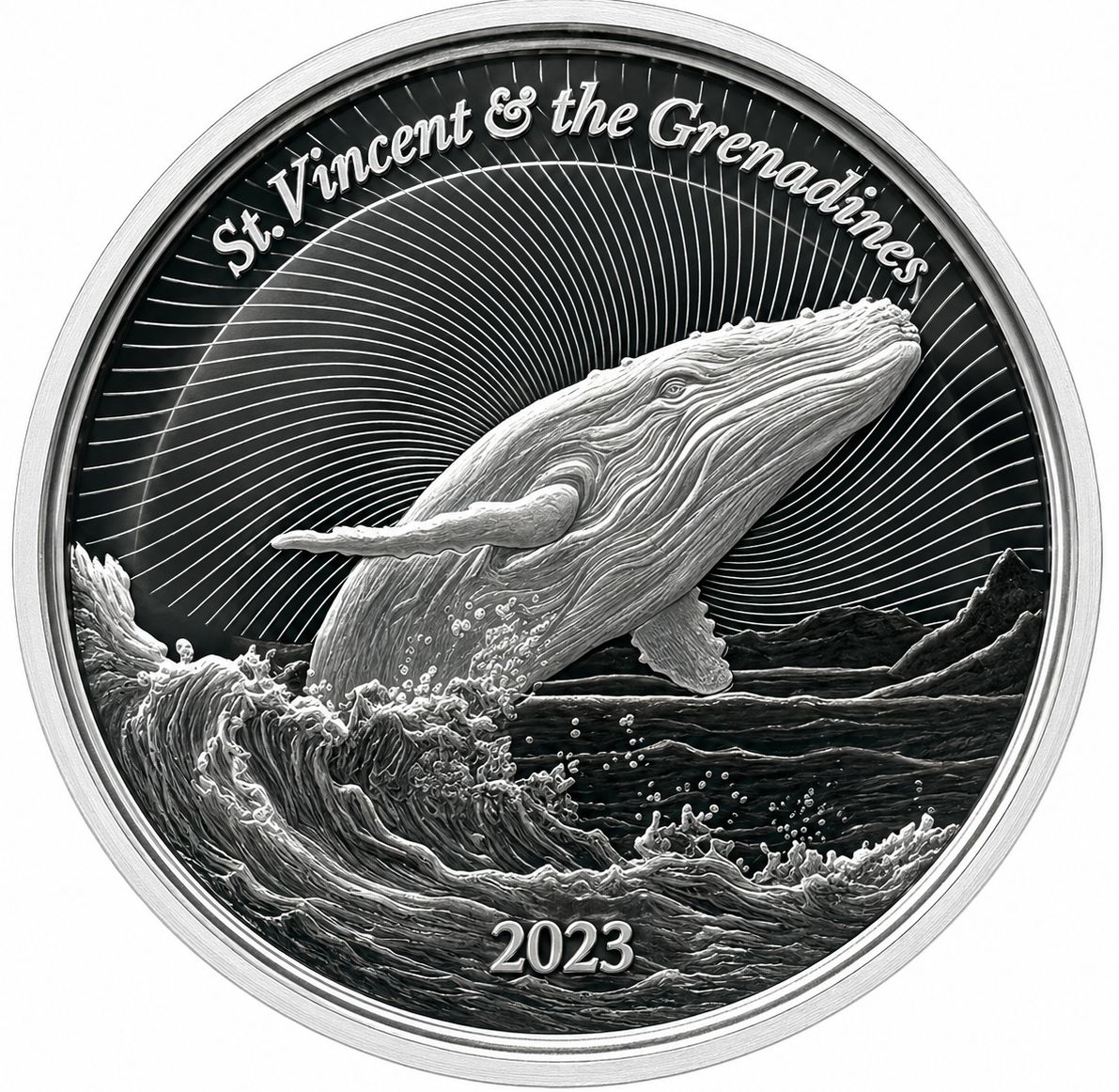 1 onza San Vicente 2023 - Ballena jorobada