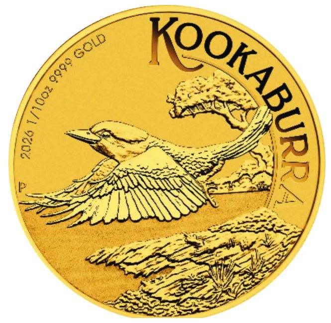 1/10 Onza de oro Australia 2026 - Kookaburra