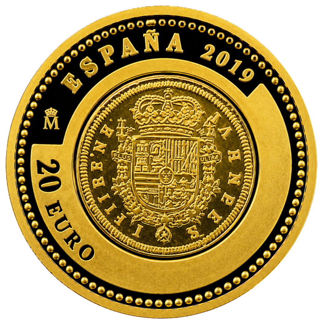 Anverso moneda de oro 20 euro España 2019 IX Serie Joyas Numismaticas