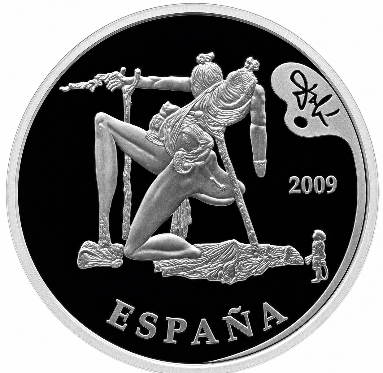 Proof 50 euro España 2009 - Salvador Dali: La tentacion de San Antonio (en capsula)