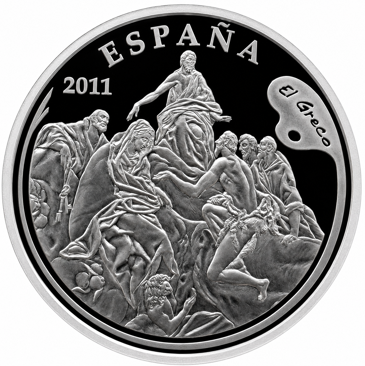 Proof 50 euro España 2011 - El Greco: El Entierro del Señor de Orgaz