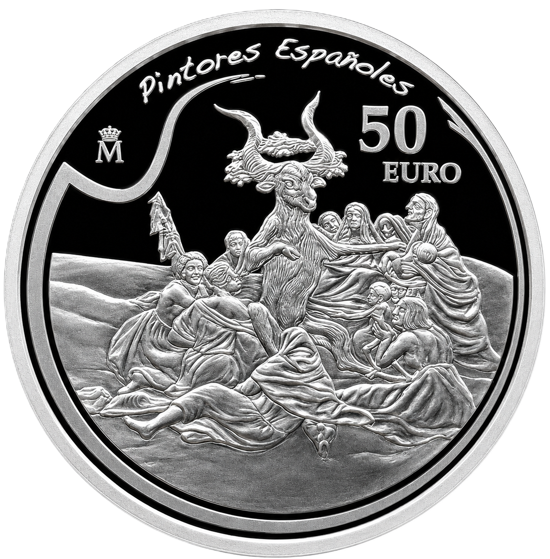 Proof 50 euro España 2010 - Goya: El Aquelarre