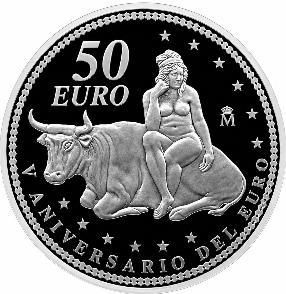 Proof 50 euro España 2007 - V Aniversario del Euro: Hispania