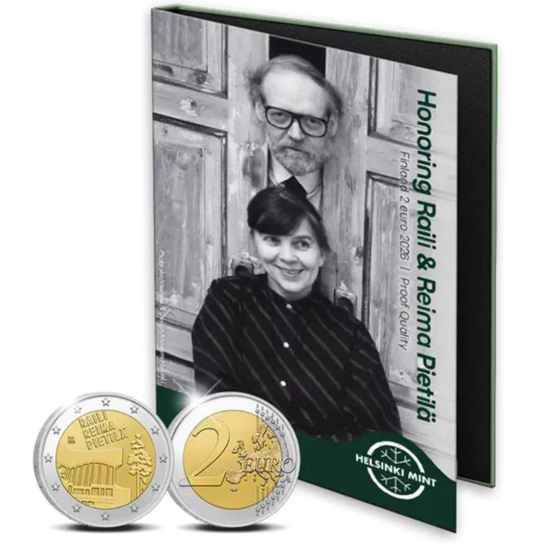 Proof 2 euro Finlandia 2026 - Raili y Reim Pietilä