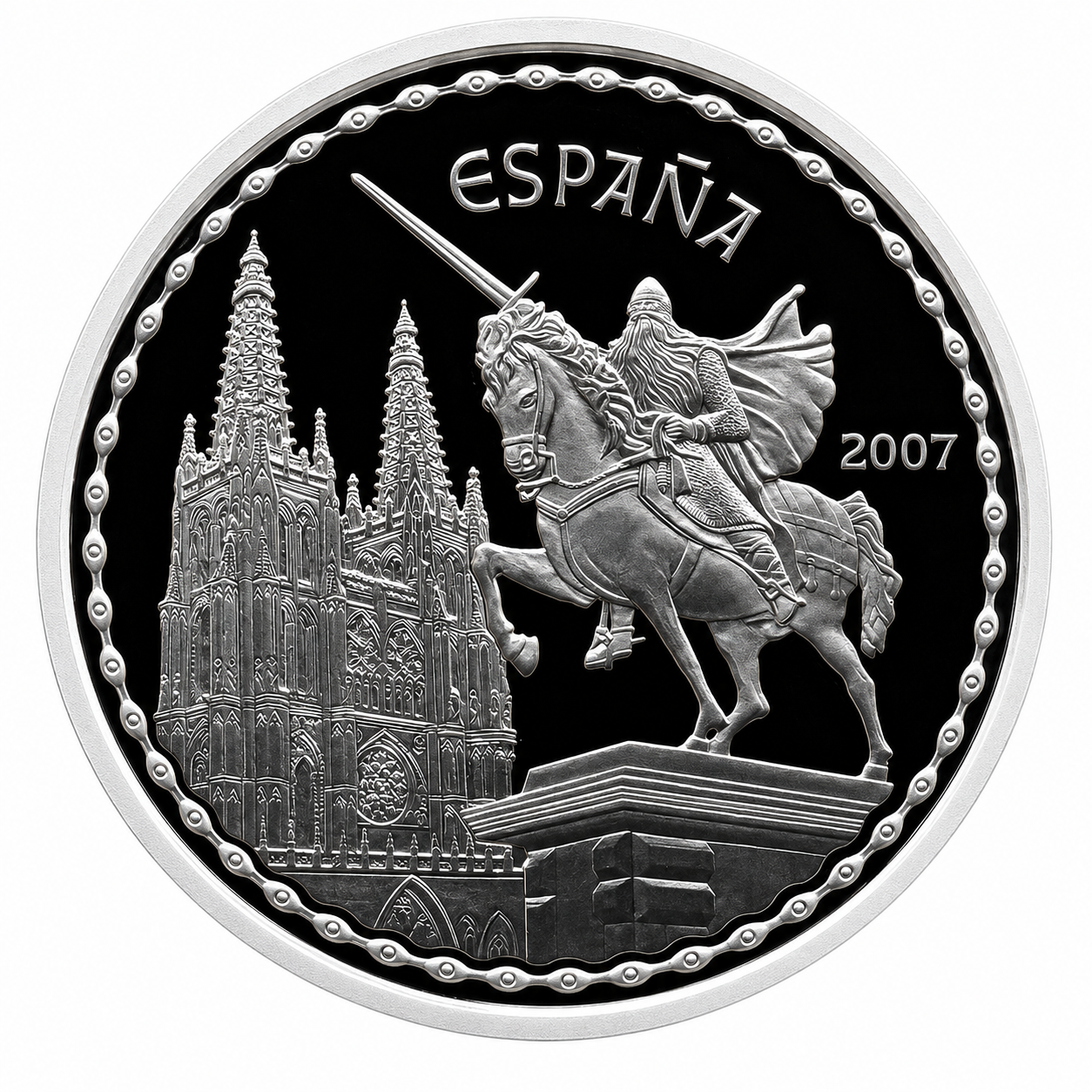 Proof 50 euro España 2007 - Mío Cid: Catedral de Burgos