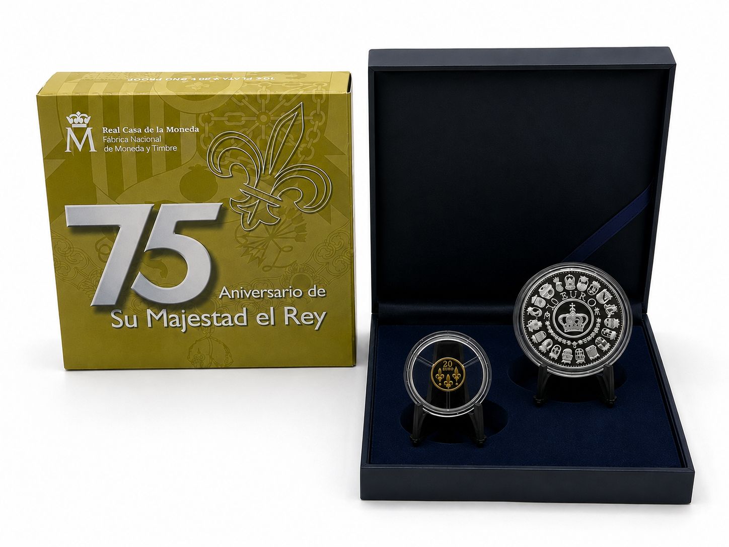 Estuche 10+20 euro España 2013 - 75 Aniversario de Su Majestad el Rey D. Juan Carlos