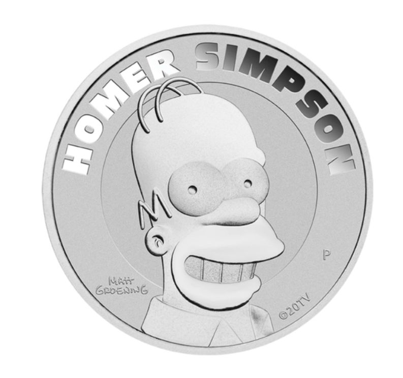 1 onza Tuvalu 2022 - Homer Simpson