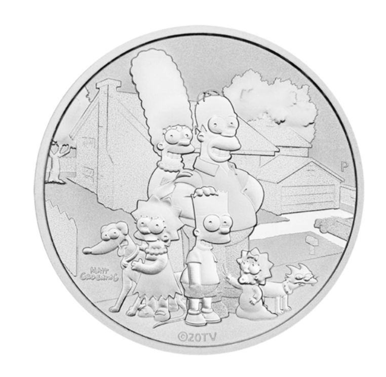 1 onza Tuvalu 2021 - La Familia Simpson