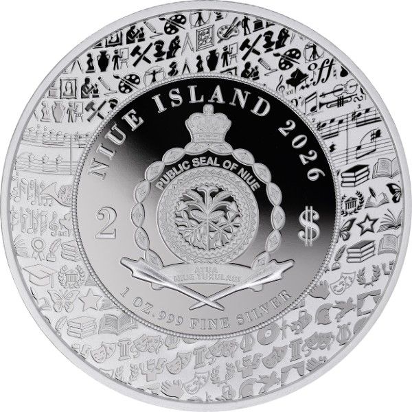 1 onza Niue 2026 - Leonardo Da Vinci (199 unidades de tirada)