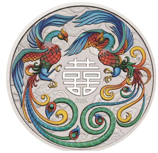 1 onza Australia 2025 - Mitos y leyenda China de Australia