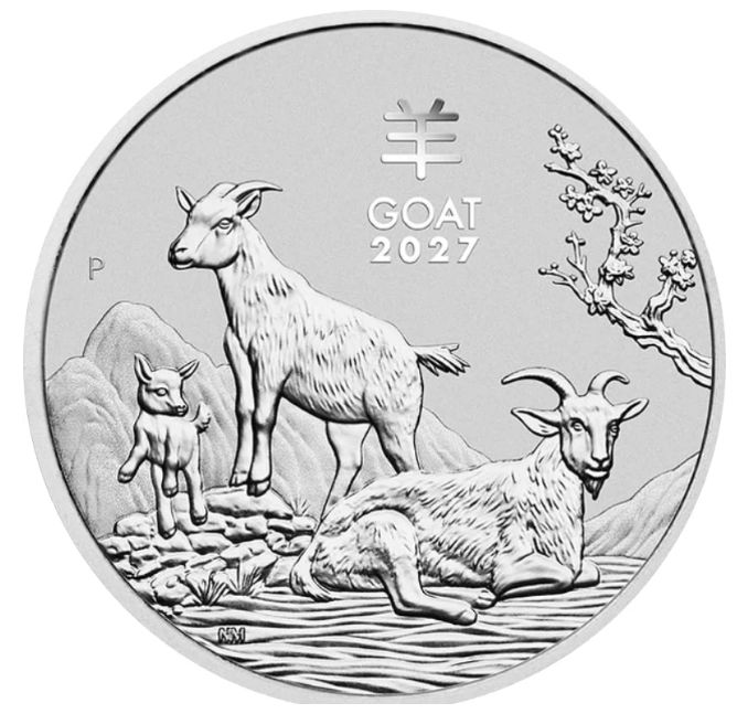 1 onza Australia 2027 - Lunar III Año de la Cabra