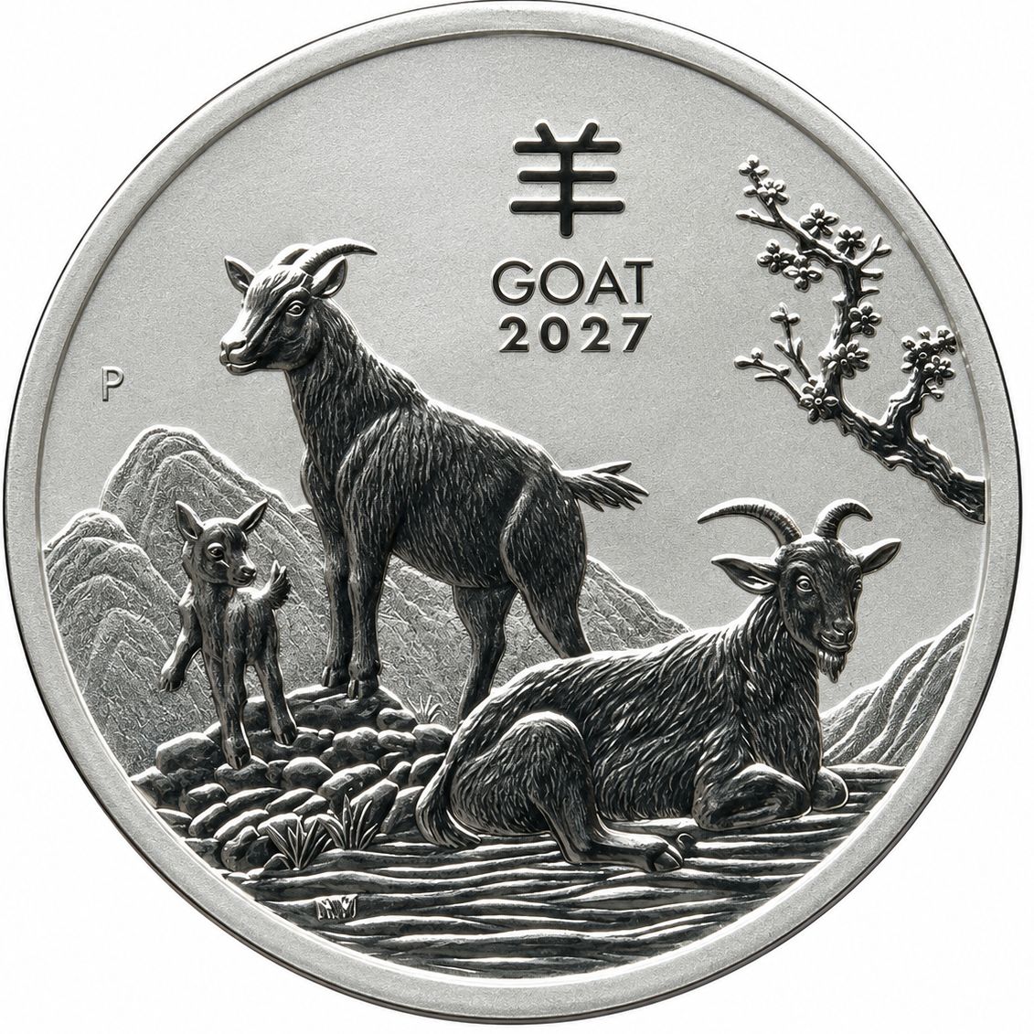 1 onza Australia 2027 - Lunar III Año de la Cabra