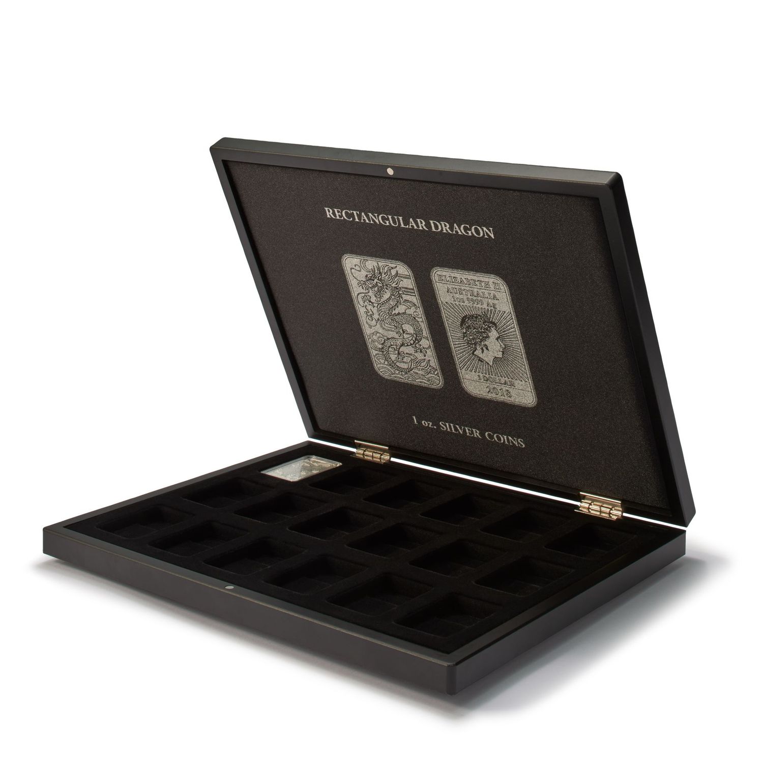 Volterra para 18 monedas de plata 'Dragón Rectangular' en cápsulas