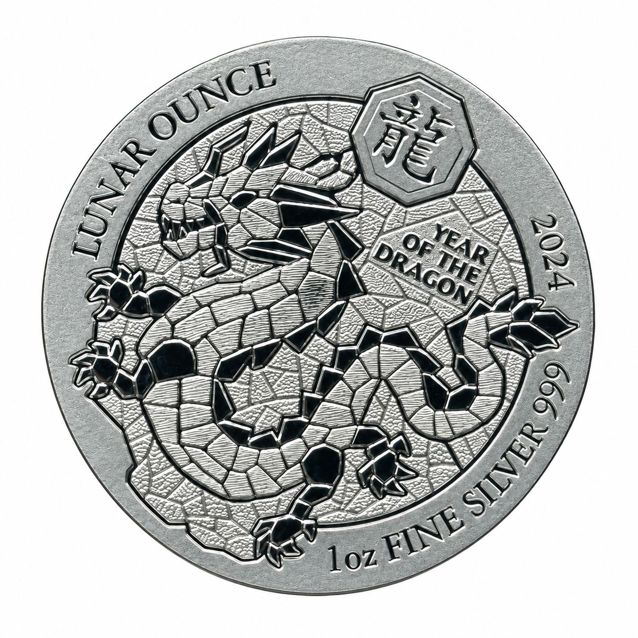 1 onza Ruanda 2024 - Lunar Año del Dragon 1 onza Ruanda 2024 - Lunar Año del Dragon