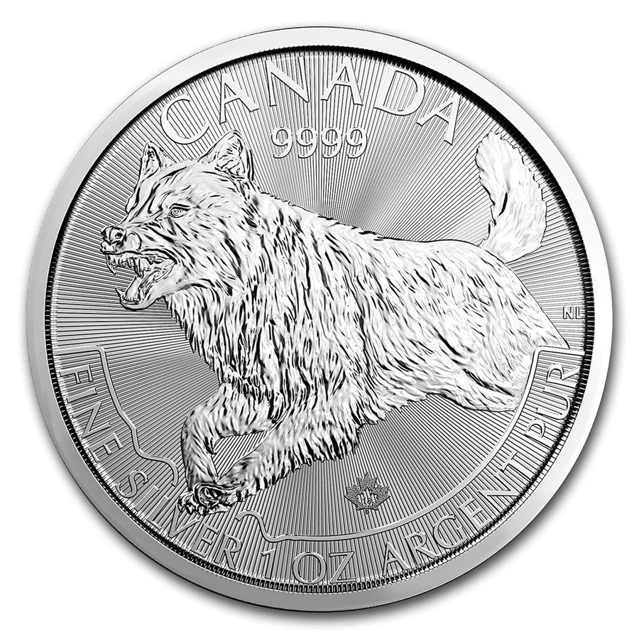 1 onza Canada 2018 - Wildlife: Lobo 1 onza Canada 2018 - Wildlife: Lobo