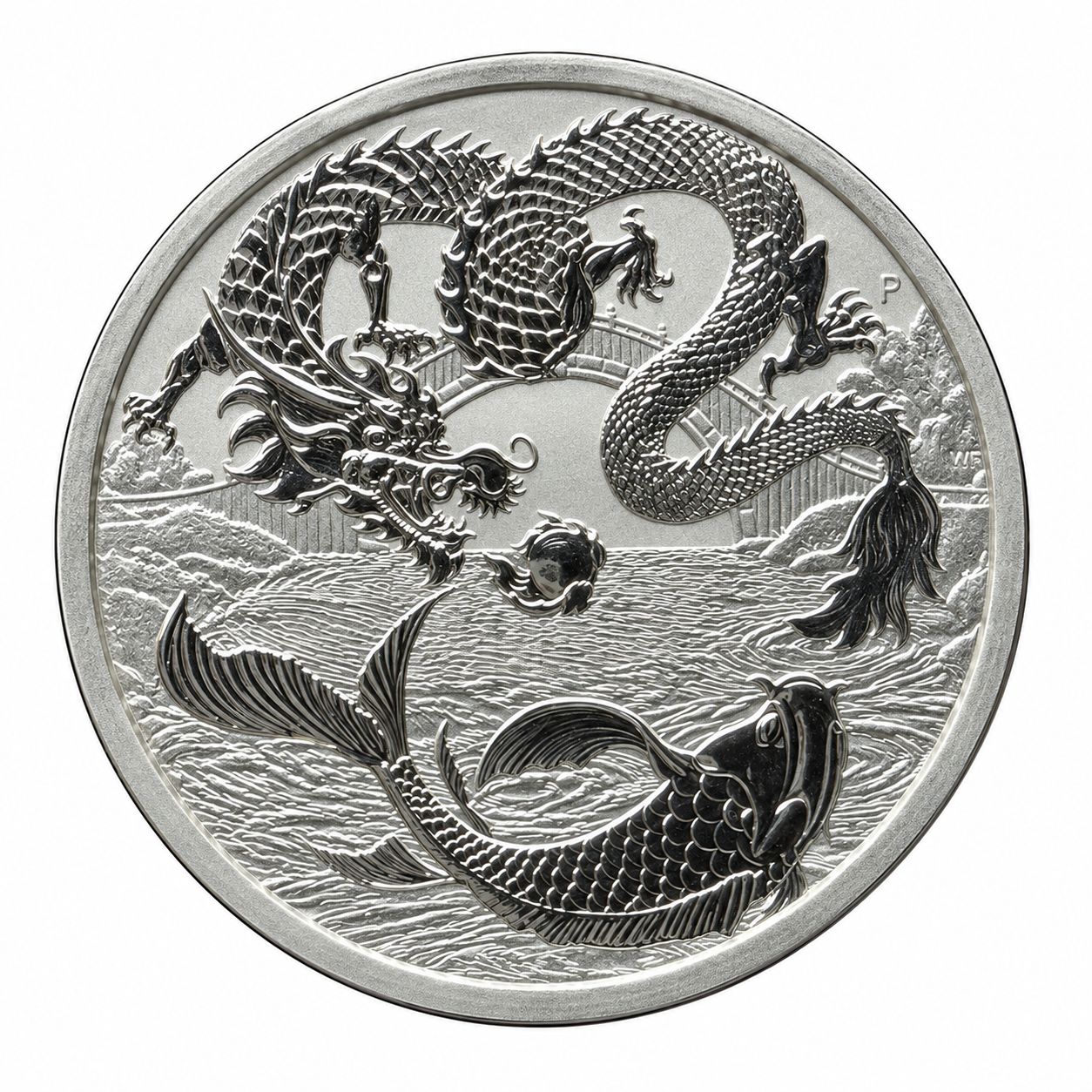 1 onza Australia 2023 - Mitos y Leyendas Chinas-Dragón y Koi