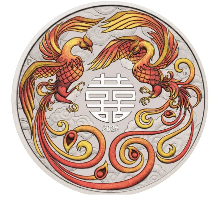 1 onza Australia 2025 - Mitos y leyenda China de Australia - Color rojo y dorado 1 onza Australia 2025 - Mitos y leyenda China de Australia - Color rojo y dorado