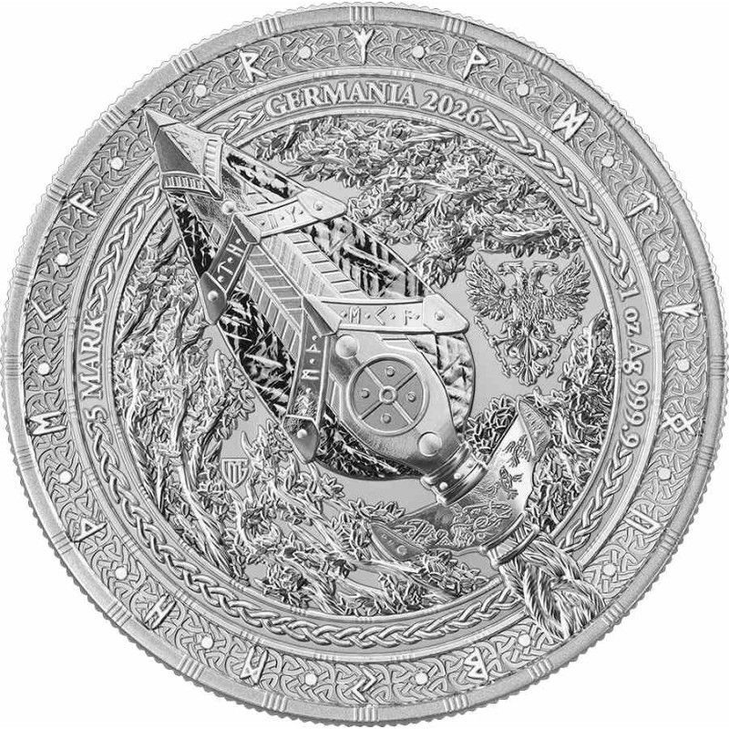 1 onza Germania Mint 2026 - Artefacts Lanza de Odín, Gungnir