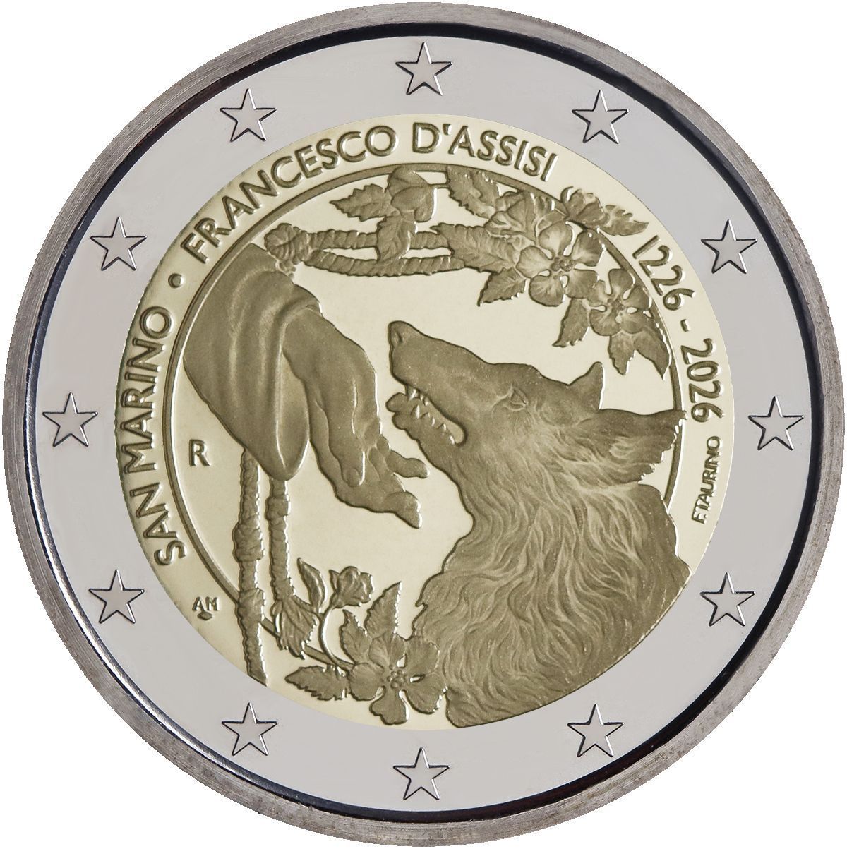 Proof 2 euro San Marino 2026 - Francisco de Asis Proof 2 euro San Marino 2026 - Francisco de Asis