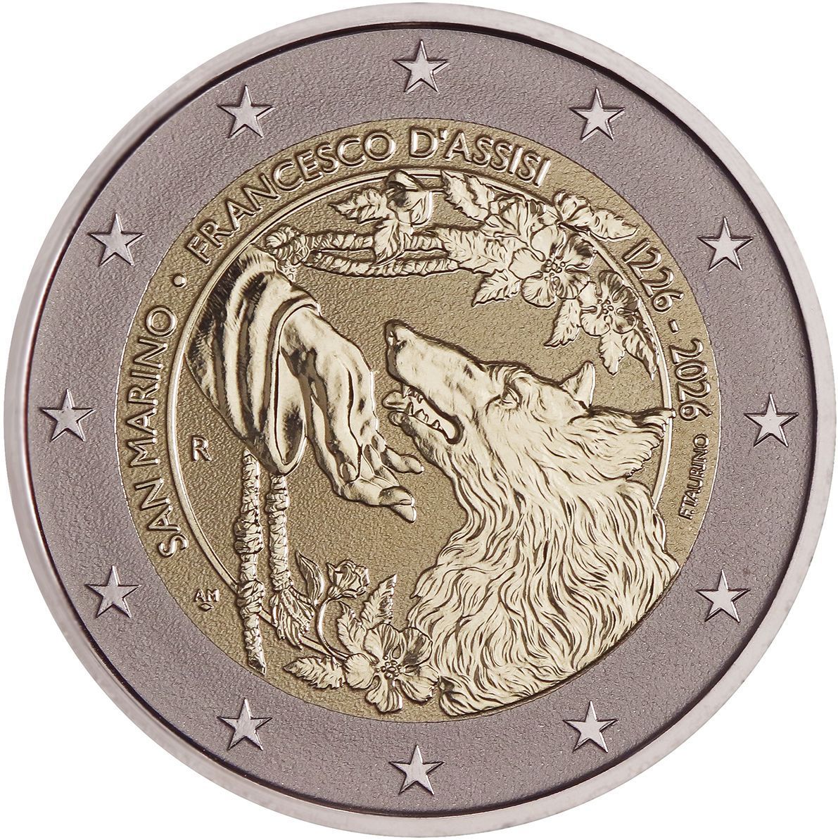 Proof Inverse 2 euro San Marino 2026 - Francisco de Asis Proof Inverse 2 euro San Marino 2026 - Francisco de Asis
