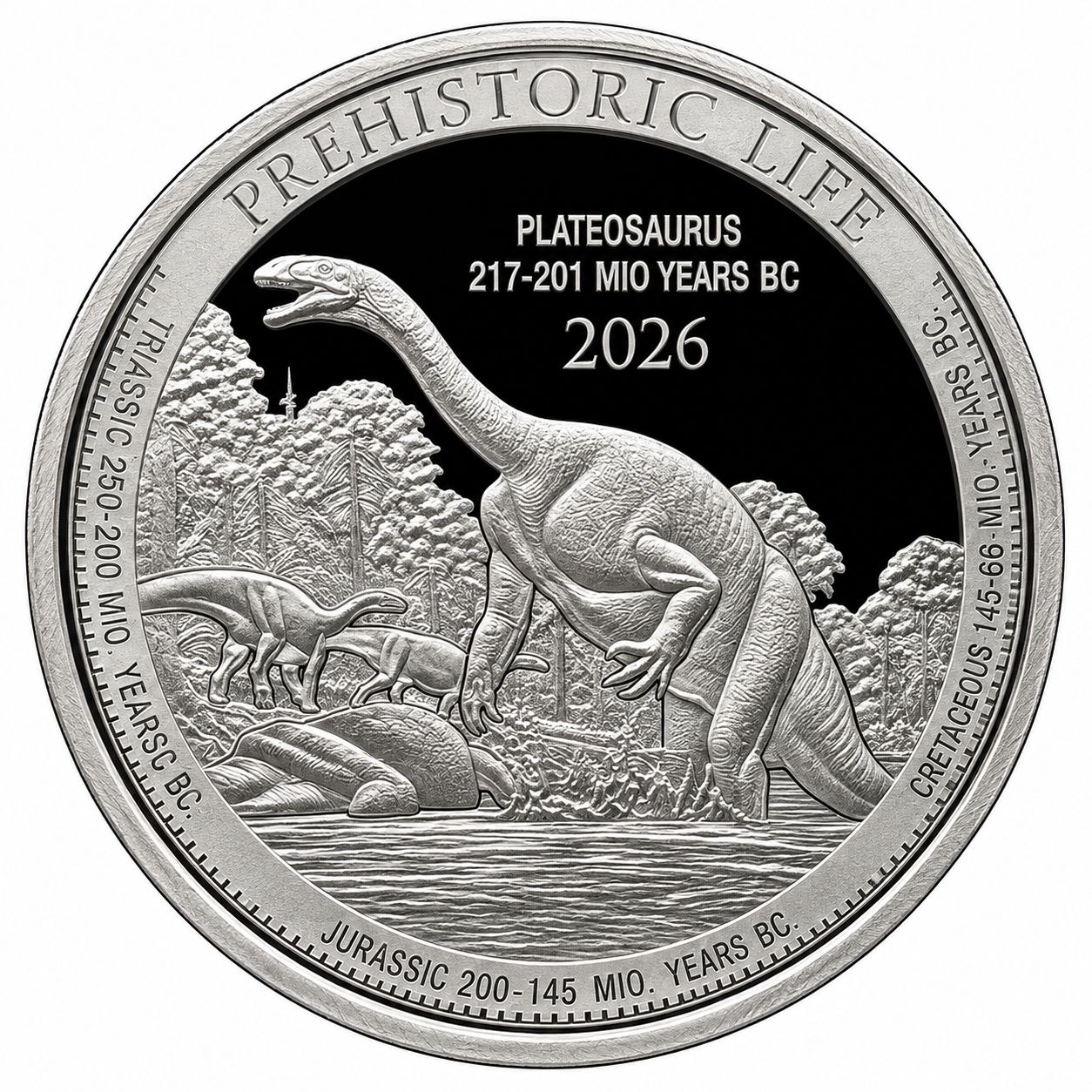 1 onza Congo 2026 - Plateosaurus Prehistoric Life II 1 onza Congo 2026 - Plateosaurus Prehistoric Life II