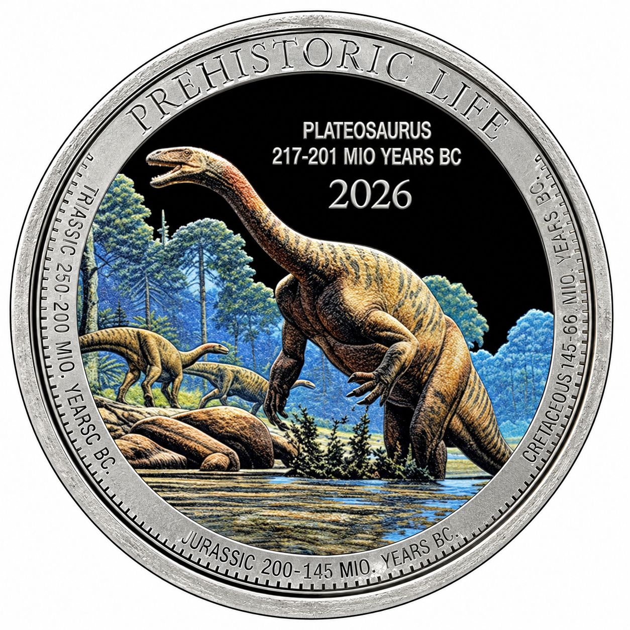1 onza Congo 2026 - Plateosaurus Prehistoric Life II Color 1 onza Congo 2026 - Plateosaurus Prehistoric Life II Color