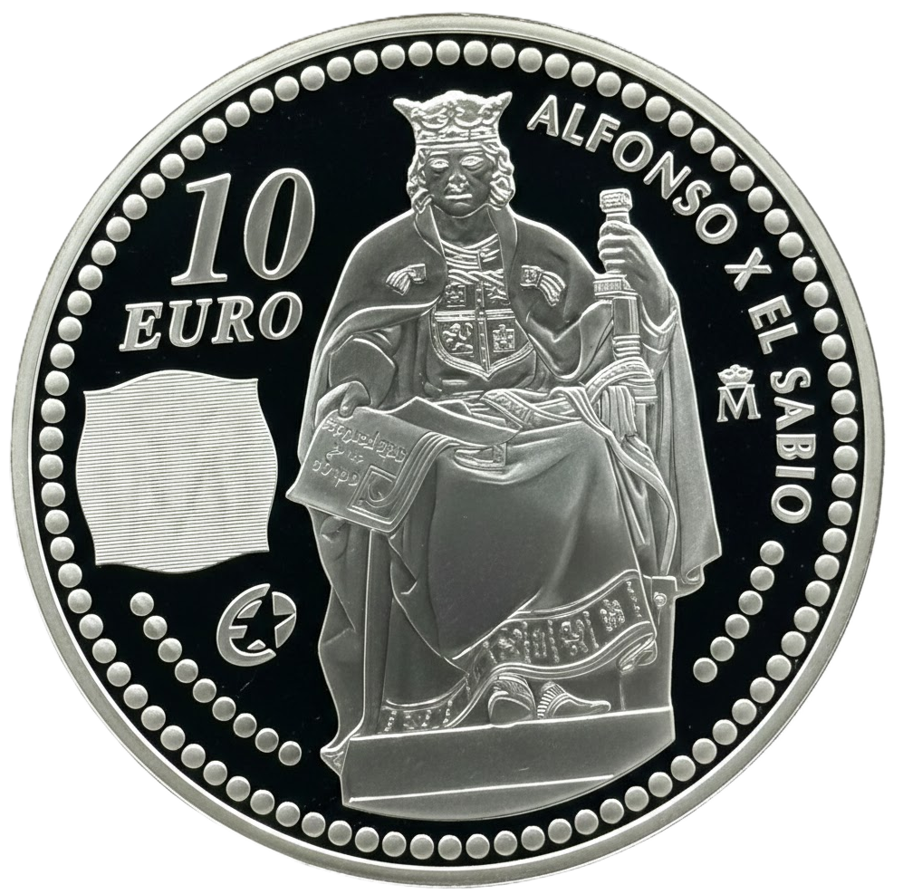 Proof 10 euro España 2008 - Alfonso X El Sabio Proof 10 euro España 2008 - Alfonso X El Sabio