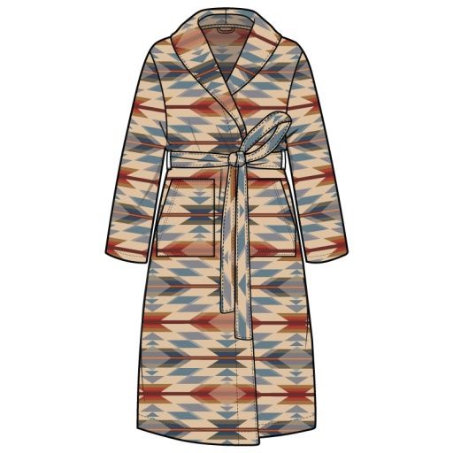 women's robe, Colour: wyeth trail oatmeal, Season: fall 2025, Size: XS