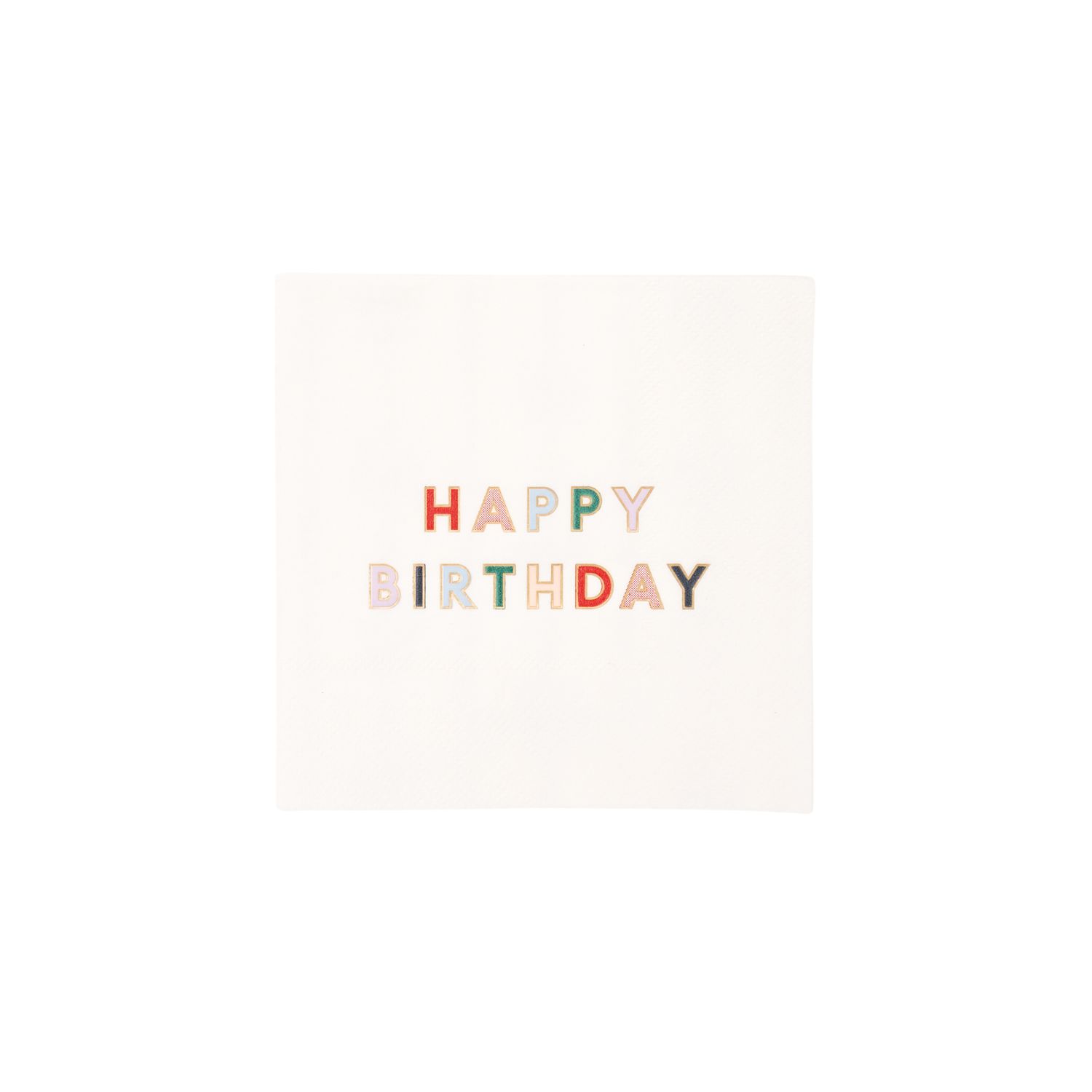 BLANC WHITE SIGNATURE HAPPY BIRTHDAY COCKTAIL NAPKINS