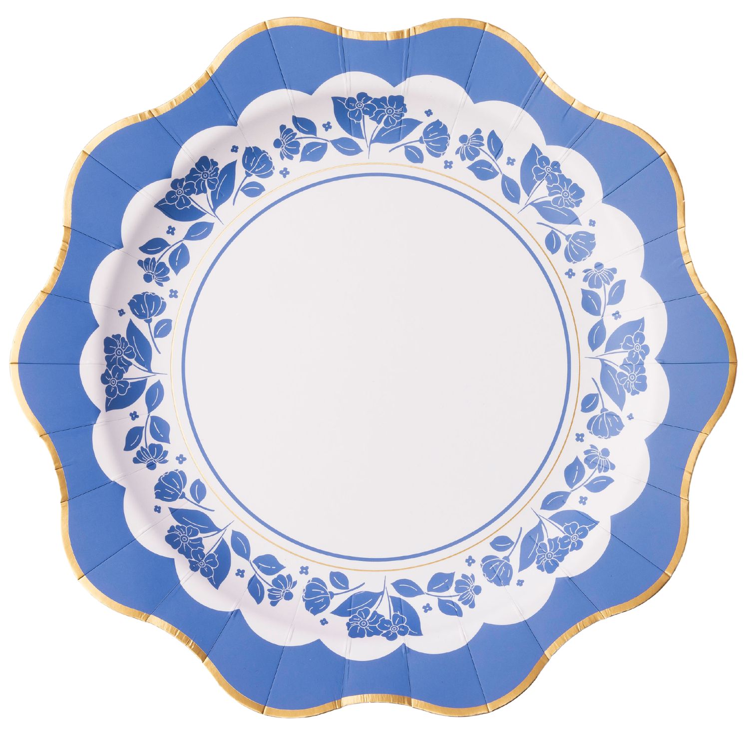BELLE BLUE ELEGANT FLORAL DINNER PLATES