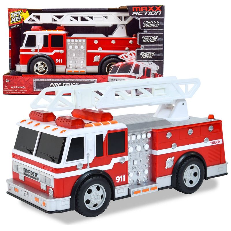 Maxx Action Lights & Sounds Rescue Motorized Fire Truck
